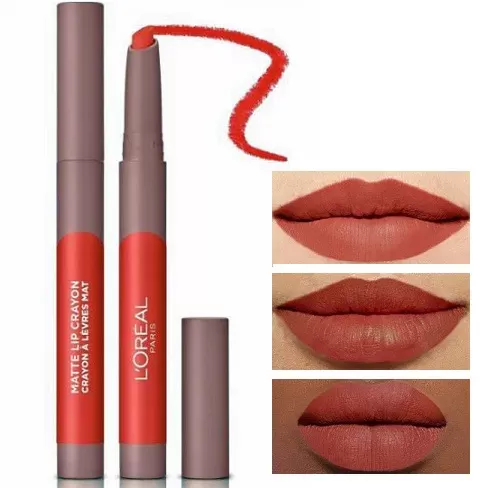 L'Oreal Matte Lip Crayon Lipstick Shade 103 Maple Dream x 3