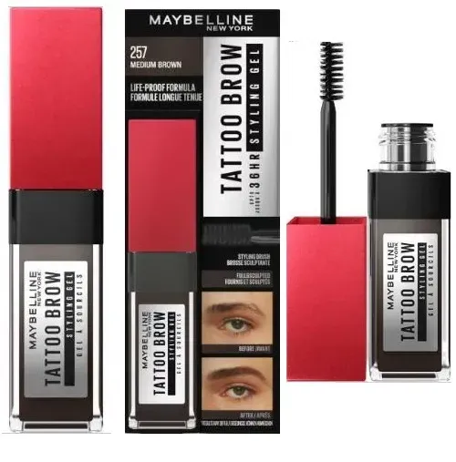 Tattoo Studio Brow Styling Gel 257 Medium Brown x 4