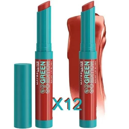 12x Maybelline Green Edition Balmy Blush Lipstick 010 Sandlewood